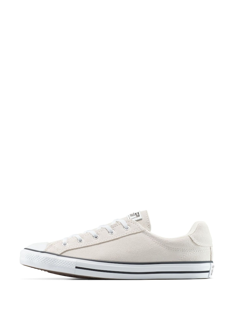 Converse Cream Chuck Taylor All Star Dainty Lucky Low Trainers - Image 2 of 8