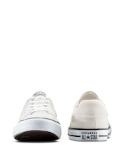 Converse Cream Chuck Taylor All Star Dainty Lucky Low Trainers - Image 5 of 8