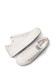 Converse White Chuck Taylor All Star Lift Joyful Floral Print Low Trainers - Image 5 of 10