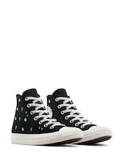 Converse Black Chuck Taylor All Star Joyful Floral Print Trainers - Image 4 of 8