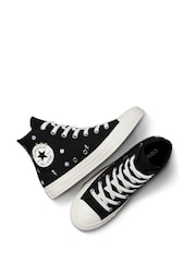 Converse Black Chuck Taylor All Star Joyful Floral Print Trainers - Image 6 of 8