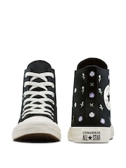 Converse Black Chuck Taylor All Star Joyful Floral Print Trainers - Image 7 of 8
