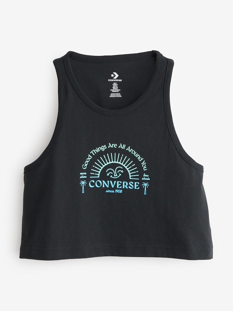 Converse Black 100% Cotton Good Vibes Tank Top - Image 1 of 1
