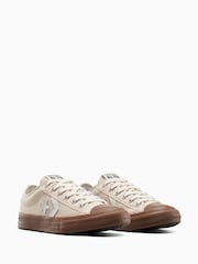 Converse Brown Youth Star Player 76 Gum Sole Trainers - Image 3 of 7