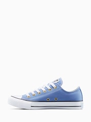 Converse Blue Chuck Taylor All Star Peached Canvas Low Trainers - Image 2 of 7