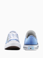 Converse Blue Chuck Taylor All Star Peached Canvas Low Trainers - Image 4 of 7