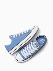 Converse Blue Chuck Taylor All Star Peached Canvas Low Trainers - Image 5 of 7