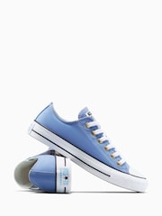 Converse Blue Chuck Taylor All Star Peached Canvas Low Trainers - Image 6 of 7