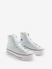 Converse Blue Chuck Taylor All Star Lift Trainers - Image 3 of 9