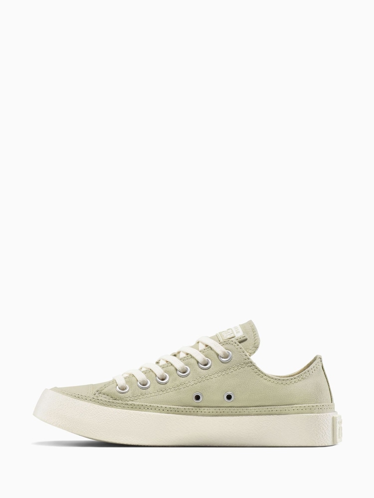 Converse Green Chuck Taylor All Star Crepe Sole Low Trainers - Image 2 of 7