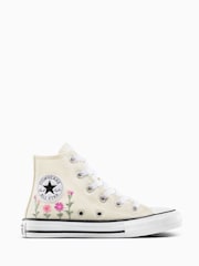 Converse Junior Chuck Taylor Floral Print Embroidered Trainers - Slika 1 iz 8