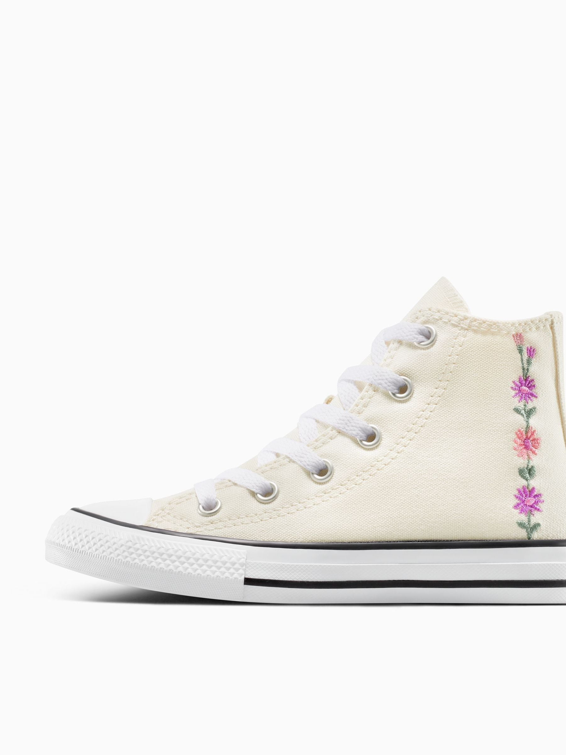 Buy Converse Cream Junior Chuck Taylor Floral Print Embroidered