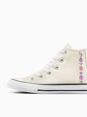 Converse Junior Chuck Taylor Floral Print Embroidered Trainers - Slika 7 iz 8