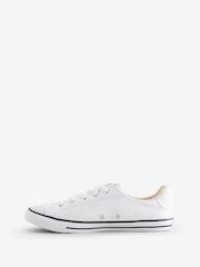 Converse White Chuck Taylor All Star Dainty Lucky Low Trainers - Image 2 of 9
