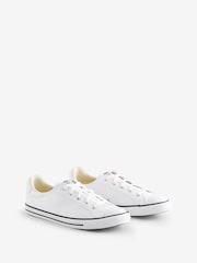 Converse White Chuck Taylor All Star Dainty Lucky Low Trainers - Image 3 of 9