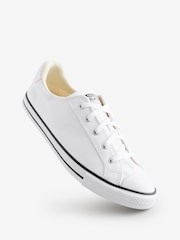Converse White Chuck Taylor All Star Dainty Lucky Low Trainers - Image 7 of 9