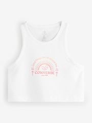 Converse White 100% Cotton Good Vibes Tank Top - Image 1 of 1