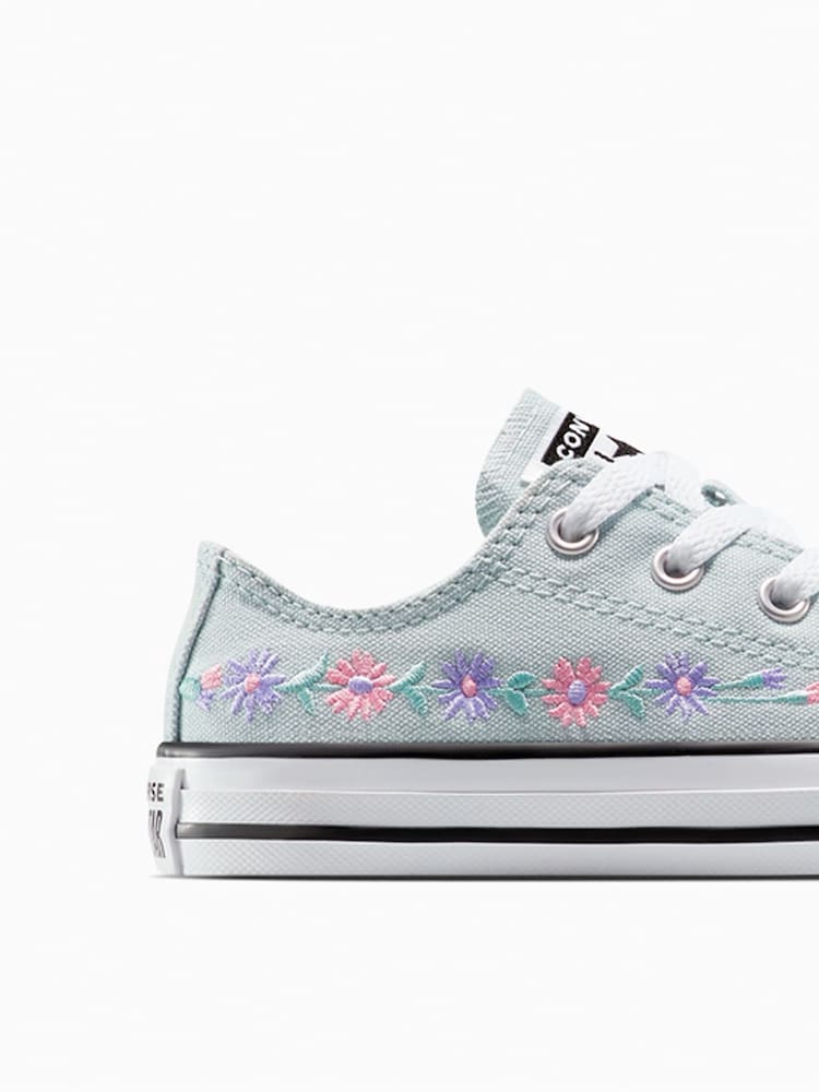 Teniși pentru copii Converse Junior Chuck Taylor cu broderie florală - Image 7 of 8