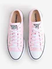 Converse Pink Huck Taylor All Star Lift Ox Trainers - Image 10 of 15