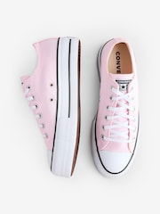 Converse Pink Huck Taylor All Star Lift Ox Trainers - Image 11 of 15