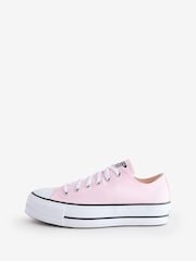 Converse Pink Huck Taylor All Star Lift Ox Trainers - Image 5 of 15