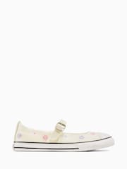 Converse Cream Junior Floral Dainty Mary Jane Shoes - Image 1 of 7