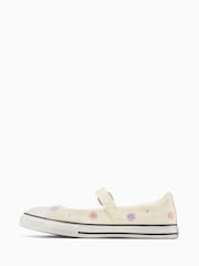 Converse Cream Junior Floral Dainty Mary Jane Shoes - Image 2 of 7