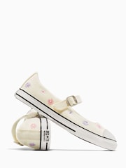 Converse Cream Junior Floral Dainty Mary Jane Shoes - Image 4 of 7
