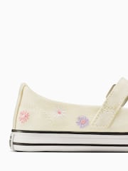 Converse Cream Junior Floral Dainty Mary Jane Shoes - Image 6 of 7