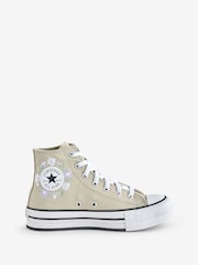 Converse Youth Chuck Taylor Floral Print Embroidered EVA Lift Trainers - Slika 1 iz 9