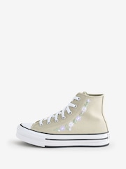 Converse Youth Chuck Taylor Floral Print Embroidered EVA Lift Trainers - Slika 2 iz 9