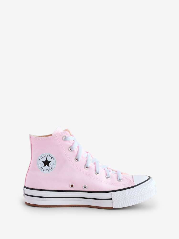 Converse Pink Youth Chuck Taylor EVA Lift Trainers - Image 2 of 9