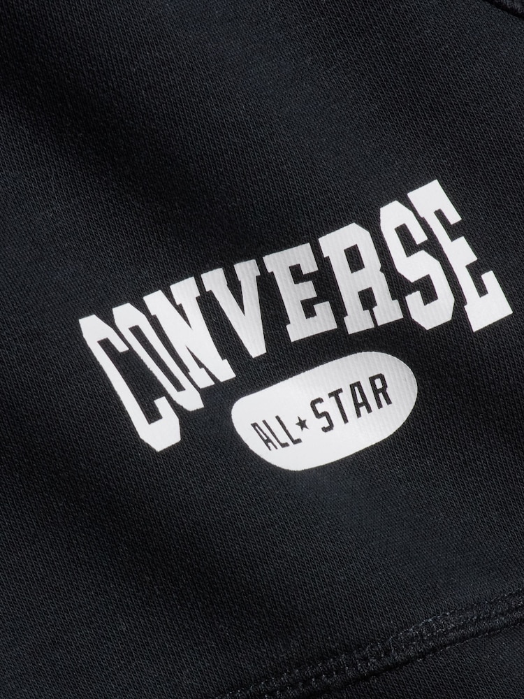 Converse Black Retro All Star 9" Shorts - Image 3 of 3 Converse Black Retro All Star 9" Shorts - Image 3 of 3