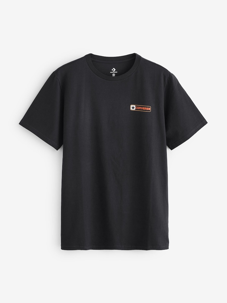 Converse Black Graphic Logo Back Print T-Shirt - Image 1 of 1