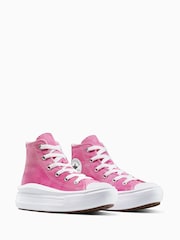 Converse Pink Junior Chuck Taylor Tie Dye Move Trainers - Image 3 of 8