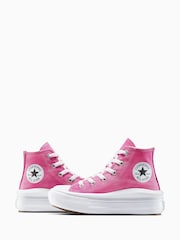 Converse Pink Junior Chuck Taylor Tie Dye Move Trainers - Image 4 of 8