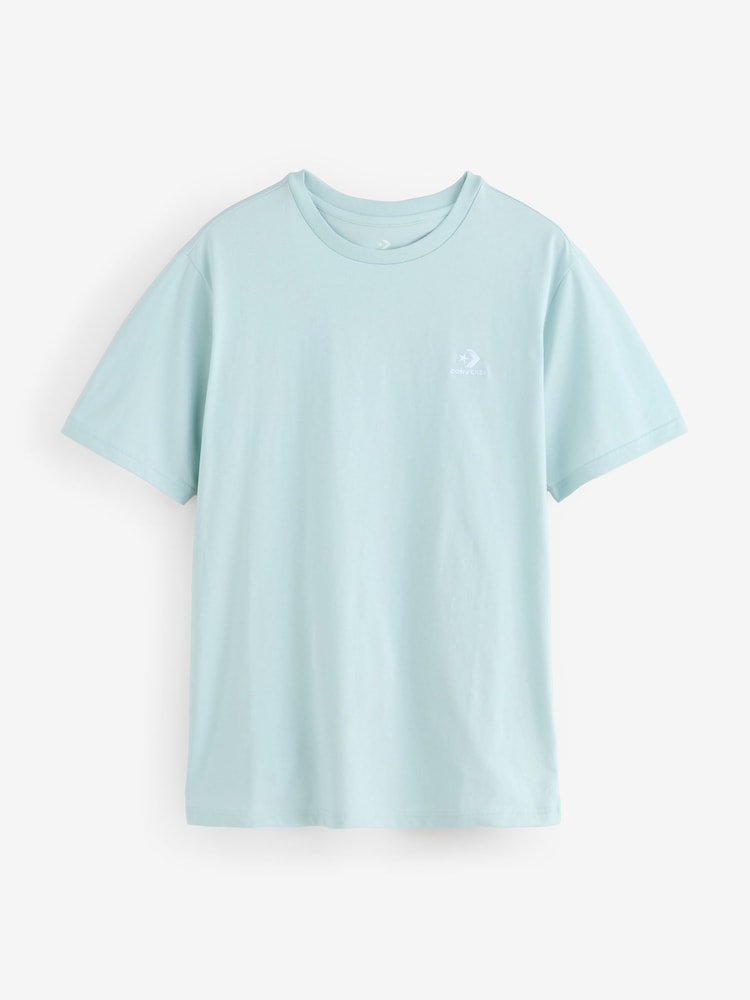 Converse Blue 100% Cotton Embroidered Star Chevron T-Shirt - Image 1 of 1