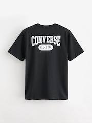 Converse Black Retro All Star Back Graphic T-Shirt - Image 2 of 2