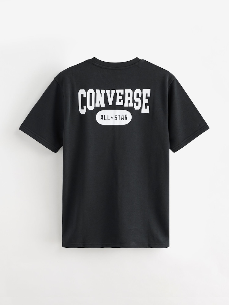Converse Black Retro All Star Back Graphic T-Shirt - Image 2 of 2