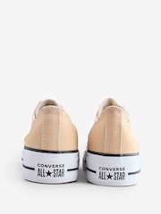 Converse Brown Platform Lift Chuck Ox Trainers - Image 4 of 9