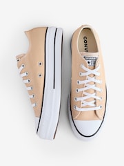 Converse Brown Platform Lift Chuck Ox Trainers - Image 6 of 9