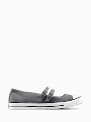 Converse Grey Chuck Taylor All Star Dainty Mary Jane Trainers - Image 1 of 8