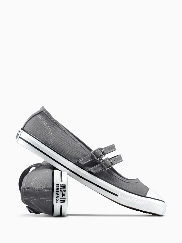 Converse Grey Chuck Taylor All Star Dainty Mary Jane Trainers - Image 5 of 8