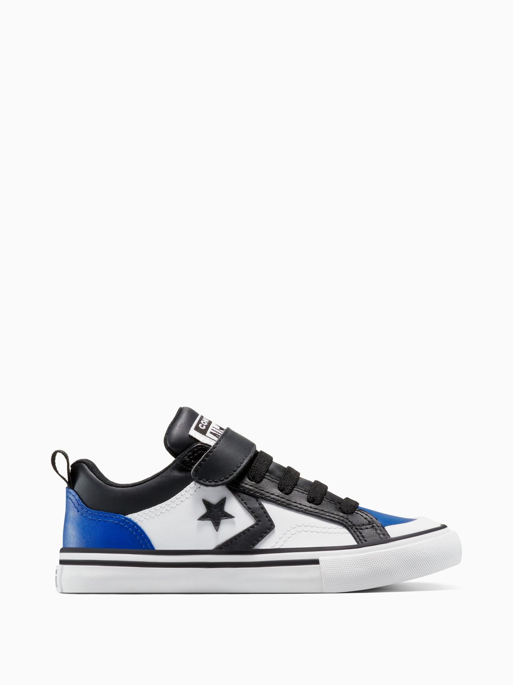 Buy Converse White Junior Pro Blaze Strap Leather Trainers from