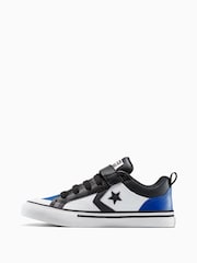Converse White Junior Pro Blaze Strap Leather Trainers - Image 2 of 7