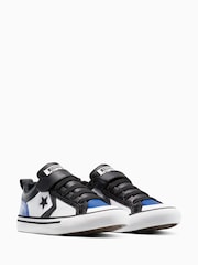 Converse White Junior Pro Blaze Strap Leather Trainers - Image 3 of 7