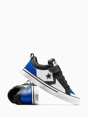 Converse White Junior Pro Blaze Strap Leather Trainers - Image 6 of 7
