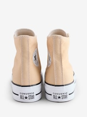 Converse Brown Pale Platform Lift High Top Trainers - Image 4 of 9
