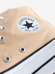 Converse Brown Pale Platform Lift High Top Trainers - Image 9 of 9