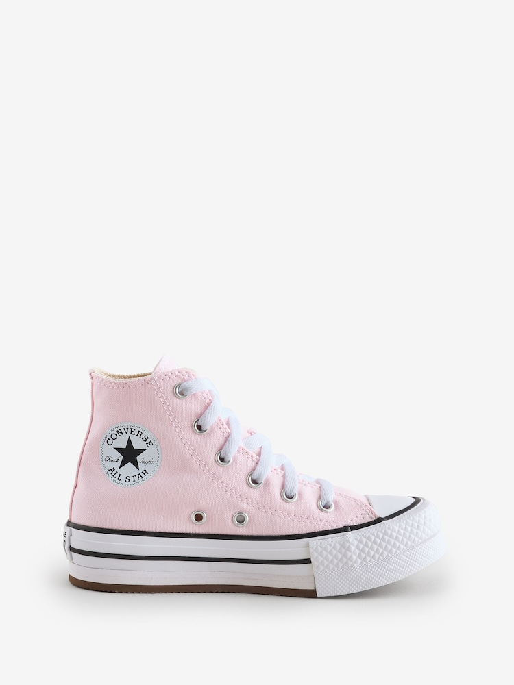 Converse Pink Junior Chuck Taylor EVA Lift Trainers - Image 1 of 8